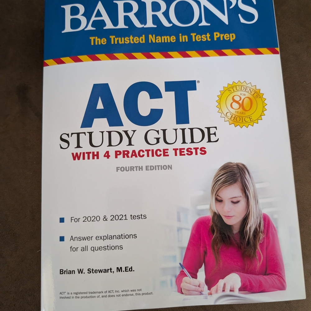 Barron's ACT Study Guide with 4 Practice Tests
